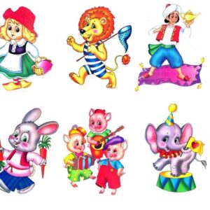 Весёлые кубики — 6 игр в 1 наборе — Сказочные герои — 4 кубикa